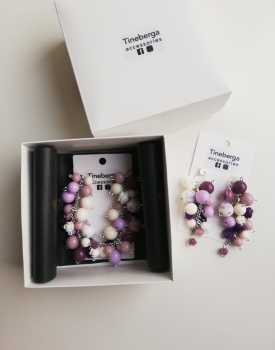 Pastel purple jewelry set